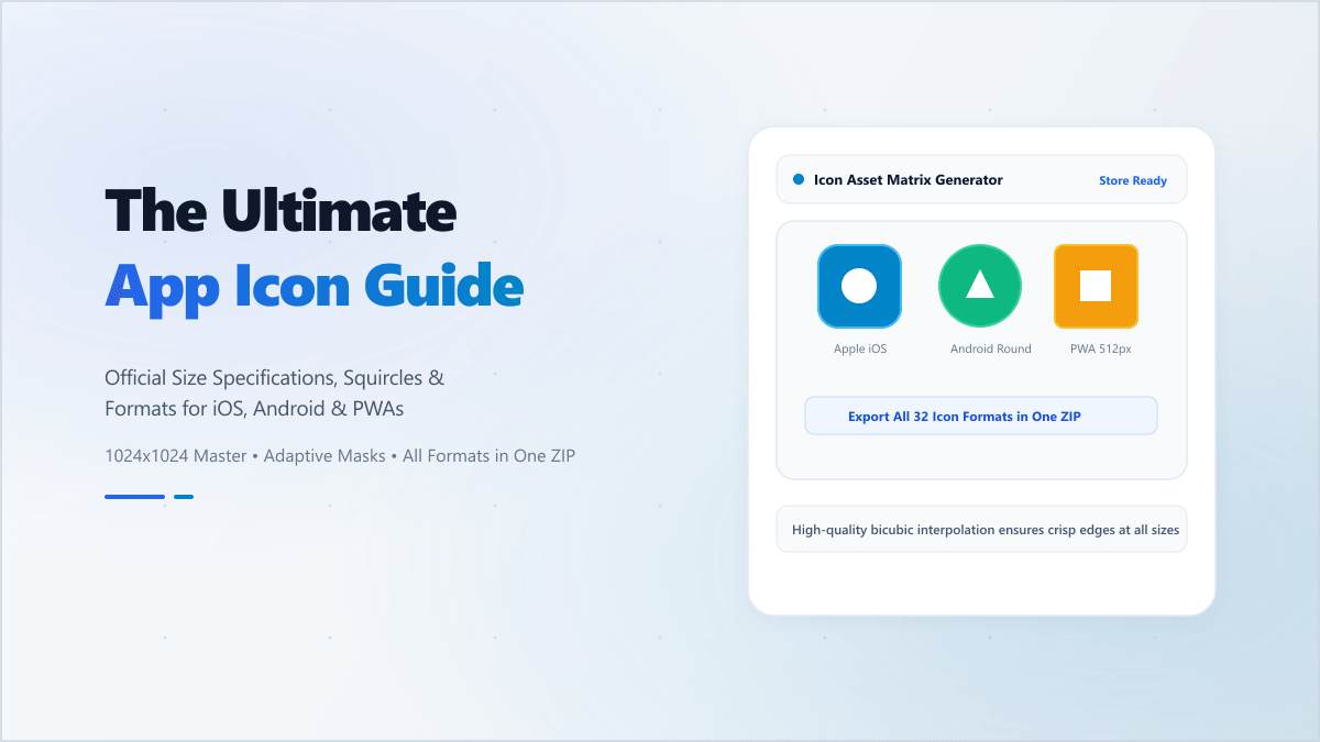 The Ultimate App Icon Guide: Perfect Sizes for iOS, Android, and PWAs