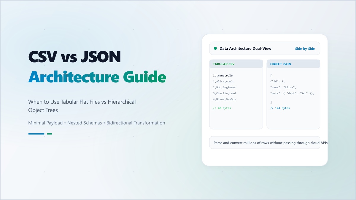 CSV vs JSON: Choosing the Right Format for Your Data Projects