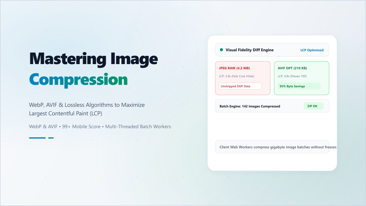 The Ultimate Image Compression Guide: WebP, AVIF, and Web Vitals Optimization